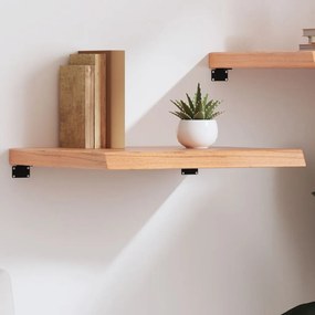 világosbarna kezelt tömör tölgyfa fali polc 60x60x(2-6) cm