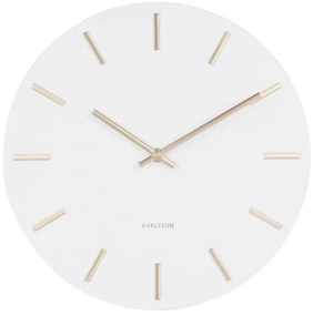 Charm fehér falióra aranyszínű mutatókkal, ø 30 cm - Karlsson