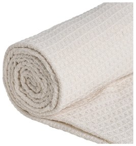 Krémszínű újrahasznosított pamut ágytakaró 260x280 cm Honeycomb – Ixia