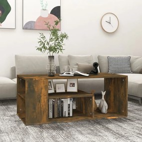 Füstös tölgy színű fatermék dohányzóasztal 100 x 50 x 40 cm