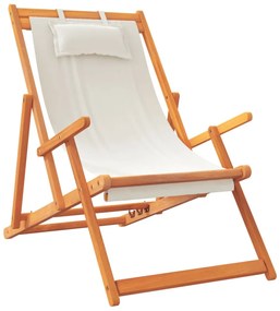 2 db összecsukható krémszínű szövet strandszék