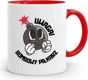 Piros Bögre Ajándék Bombafocistának, fényképes nyomattal