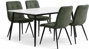 AVENBERG EMERALD Étkezőgarnitúra 4x szék + asztal 140 cm