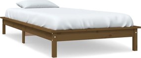 vidaXL mézbarna tömör fenyőfa ágykeret 90 x 200 cm