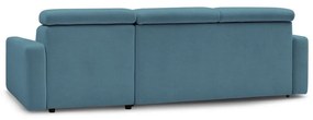 Kék kinyitható sarokkanapé (variálható) Monaco – Bobochic Paris