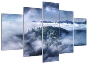 Egy erdő képe a ködben (150x105 cm)