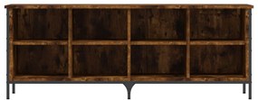 füstös tölgy színű szerelt fa cipősszekrény 131 x 35 x 50 cm