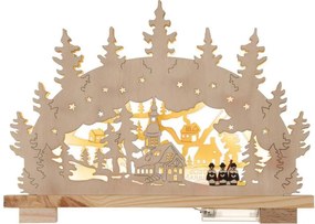 NEXOS Karácsonyi fényív 10 LED meleg fehér elem