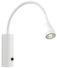 NORDLUX Mento fali lámpa, fehér, 3000K melegfehér, beépített LED, 3W, 130 lm, 3.5cm átmérő, 75531001