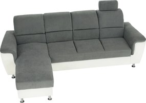 Kissarok, textilbőr fehér/szövet szürke, balos, SANTIAGO