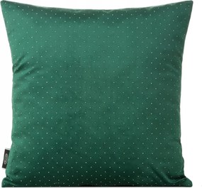 Dekoratív párnahuzat Ariadna 45x45 c.zöld bársony, gyémántokkal díszítve