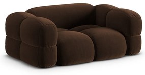 Sötétbarna bársony kanapé 180 cm Loretto – Cosmopolitan Design