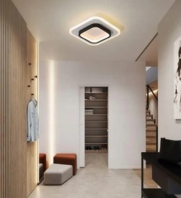 Nuodifan Modern Led mennyezeti lámpa 2 fényforrással (fekete) szögletes