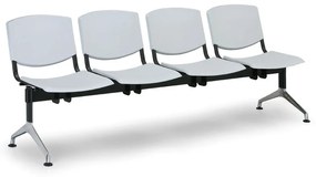 Design műanyag pad, 4 üléses, sárga