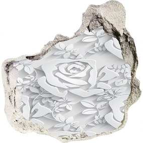 3d lyuk fal dekoráció Rózsa mintás nd-p-76755101