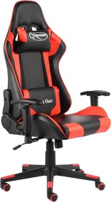 vidaXL piros PVC forgó gamer szék