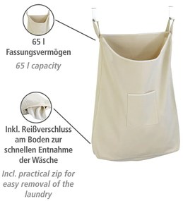 Laundry bézs felakasztható szennyestartó kosár, 65 l - Wenko