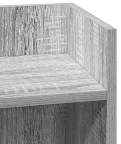 szürke sonoma színű kisasztal polccal 25,5 x 27 x 60 cm