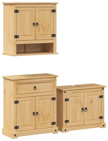 3 darabos fürdőszoba bútor szett Corona" tömör fa fenyőfa"