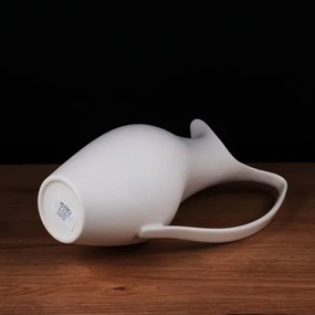 Fehér kerámia váza 33x17x19 cm