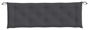 2 db melange antracitszürke szövet kerti padpárna 150x50x7 cm