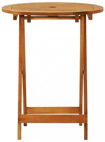 tömör eukaliptuszfa összecsukható kerti asztal Ø 60 x 75 cm