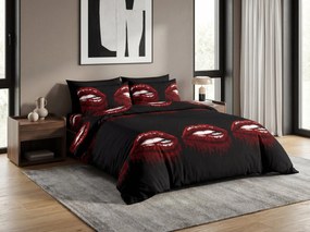 Mikroszálas ágynemű ROUGEA fekete Ágyneműhuzat mérete: 70 x 80 cm | 140 x 200 cm