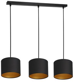 Csillár zsinóron ARDEN 3xE27/60W/230V fekete/arany
