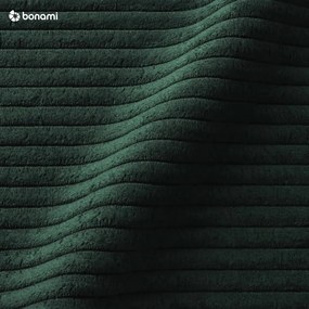 Sötétzöld kordbársony kinyitható kanapé 195 cm Monaco – Bobochic Paris