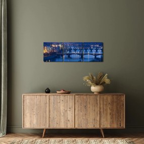 A prágai hidak képe (órával) (90x30 cm)