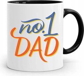 Bögre Fekete Apák Napi Ajándék No. 1 Dad nyomott mintával