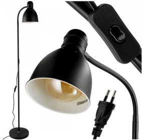 Berge Nico fekete állólámpa flexibilis szár egyszerű forma megfizethető ár 1xE27 STL042