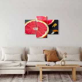 Szeletelt grapefruit képe (90x60 cm)