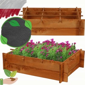 Magasított fa ágyás impregnáló láda zöldséges virágtartó 60x80 cm