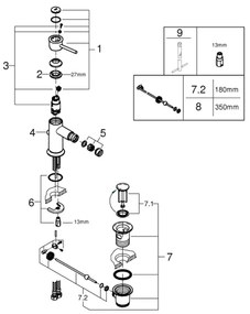 GROHE 23785000 - START CLASSIC bidé csaptelep, fényes króm