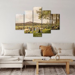 Kép - French 19th Century, Race Course at Longchamps, reprodukciók (150x105 cm)