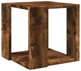Füstös tölgy színű szerelt fa dohányzóasztal 32 x 32 x 30 cm