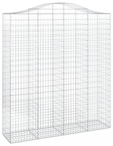 3 db íves horganyzott vas gabion kosár 200x50x220/240 cm