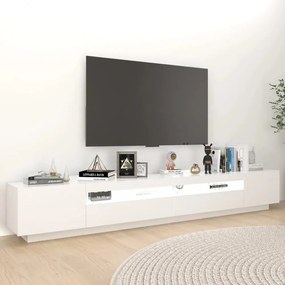 fehér TV-szekrény LED-lámpákkal 260 x 35 x 40 cm