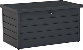 Outsunny Kültéri Tároló Fiók 311L Acél Tároló Trunk Kulccsal és Pneumatikus Pistonokkal Kerthez, Teraszhoz, Pádhoz 120x62x62 cm Sötét Szürke | Aosom