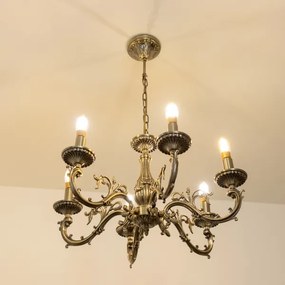 Brilagi - Csillár láncon CLASSIC 6xE14/60W/230V réz