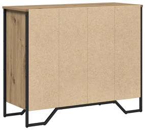 Fiókos Szekrény Kézműves Tölgy 91x35,5x74,5 cm Mérnöki Fa