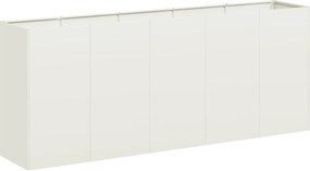 vidaXL ültetvény fehér 200x40x80 cm Hidegen hengerelt acélból