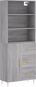 vidaXL szürke sonoma szerelt fa magasszekrény 69,5 x 34 x 180 cm