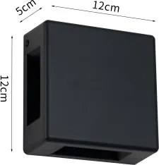 Brilagi - LED kültéri fali lámpatest QUADRAY LED/6W/230V fekete IP54