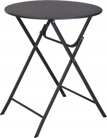 Dohányzóasztal Összecsukható erkély teraszra fekete 70cm