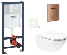 Függő WC szett világos falakhoz / falra szerelhető Swiss Aqua Technologies Infinitio SIKOGRSIN11SCDL0