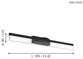 Eglo 780432 - LED Fürdőszobai tükörmegvilágítás YANGUAS LED/11W/230V 59,5 cm IP44