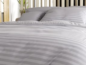 JASMINE mikroszálas szállodai ágyneműhuzat, világosszürke – 2 cm-es csíkos Ágyneműhuzat mérete: 70 x 90 cm | 140 x 200 cm