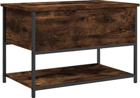 vidaXL füstös tölgy színű szerelt fa tárolópad 70 x 42,5 x 47 cm